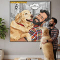 Personalized dog portrait with custom design – Comic City Style 5.1