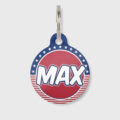 Custom pet tag with dog name and phone number for lost pet safety