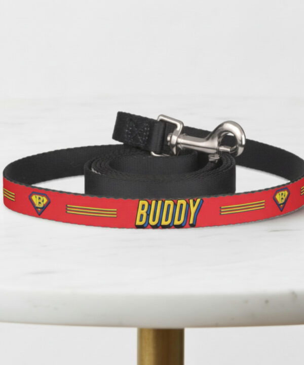 Personalized dog product with custom design – Hero dog leash mockup