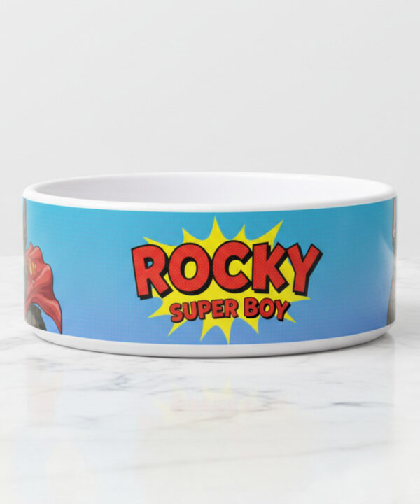 Personalized dog bowl with custom design – comic main2