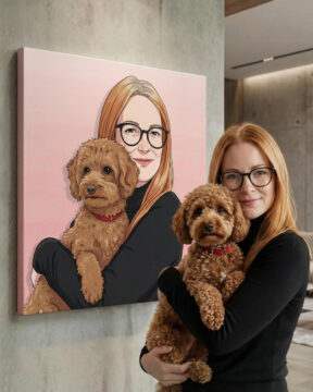 Personalized dog portrait with custom design – Comic Style 1.1