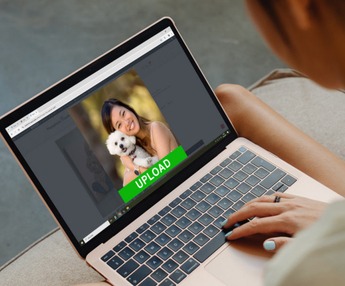 Personalized dog product with custom design – upload laptop5