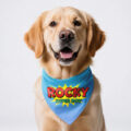 Personalized dog product with custom design – Comic Style Bandana mockup L11