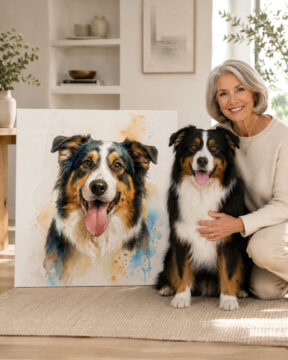 Personalized dog product with custom design – Watercolor style 1.7
