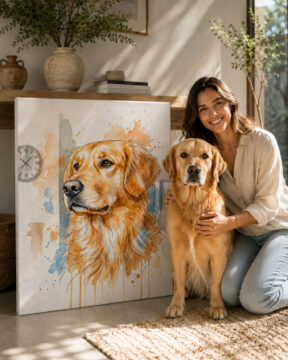 Personalized dog product with custom design – Watercolor style 2.1
